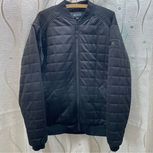 Fersten Worldwide GMC Bomber Jacket Mens XL Black Quilted Zip FW3020 Good